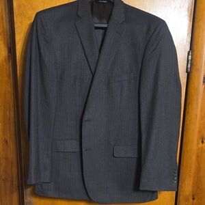 Jos. A. Bank Charcoal 100% Wool Herringbone Blazer